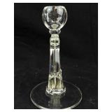 Candlestick Holder - Crystal Lyre Style, Clear Glass