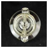 Candlestick Holder - Crystal Lyre Style, Clear Glass