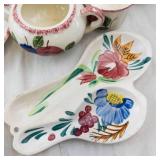 Blue Ridge Fruit Salad Pattern Dinnerware Set - Plates, Cups, Creamer & Sugar