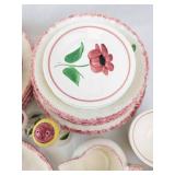 Blue Ridge Fruit Salad Pattern Dinnerware Set - Plates, Cups, Creamer & Sugar