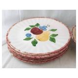 Blue Ridge Fruit Salad Pattern Dinnerware Set - Plates, Cups, Creamer & Sugar