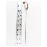 Decorative Spear with Shell Inlay and Red Glass Bead Trim - 9 in Length