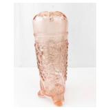 Vintage Pink Depression Glass Tri-Footed Hat Pin Holder