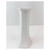 Porcelain Hatpin Holder - Hexagonal Vase with Pink Floral Pattern