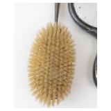 Antique Silverplate Vanity Mirror & Hair Brush Set