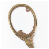 Art Nouveau Brass Hand Mirror Frame with Female Figure (Glass Missing)