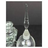Clear Crystal Glass Decanter, Purfume Ornament Set - Assorted Vessels