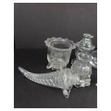 Clear Crystal Glass Decanter, Purfume Ornament Set - Assorted Vessels