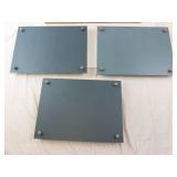 Hudson 43 Wood Tray with Mirror Glass Display Trays - Vintage Mid-Century Modern Set- For Vanity (Group of 4)