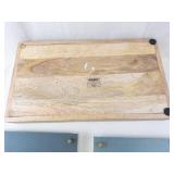 Hudson 43 Wood Tray with Mirror Glass Display Trays - Vintage Mid-Century Modern Set- For Vanity (Group of 4)