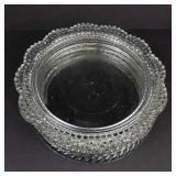 7 Clear Glass Display Plates - Assorted Edge Patterns