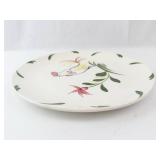 Blue Ridge Hand Painted Plate - Rooster & Floral Motif - Made in USA