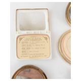 Vintage Gold-Tone Makeup Compacts - 4-Piece Enamel & Mirror Collection
