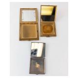 Vintage Powder Compacts (Lot of 3) - Gold Tone & Enamel