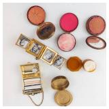 Vintage Gold-Tone Makeup Compacts & Vanity Case Collection (Lot of 7)