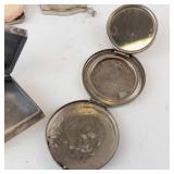 Vintage Silver-Tone 5-Piece Vanity Set - Cigarette Cases & Powder Compacts