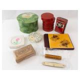 Vintage Ephemera - Cosmetic Tins & Pills Boxes
