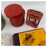 Vintage Ephemera - Cosmetic Tins & Pills Boxes