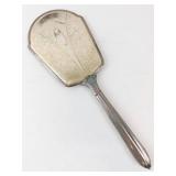 Hand Mirror - Vintage Silver-Tone Engraved Handle