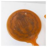 Orange Plastic Vanity Mirror & Brush Set - 2-Piece