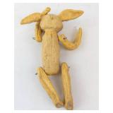 Poliwogg Bunny Figurine - Vintage Yellow Folk Art, Made in China