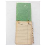 Name-Number Directory Binder With Alphabetical Tabs - Vintage Green Celluloid