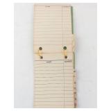 Name-Number Directory Binder With Alphabetical Tabs - Vintage Green Celluloid