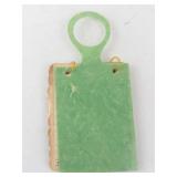 Name-Number Directory Binder With Alphabetical Tabs - Vintage Green Celluloid