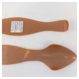 Celluloid Shoe Horns - Floral Hand-Painted Design (Lot of 2)
