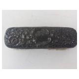 Sterling Silver Clothes Brush with Ornate Repoussé Floral Top - Victorian/Edwardian Era