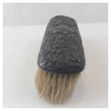 Sterling Silver Clothes Brush with Ornate Repoussé Floral Top - Victorian/Edwardian Era