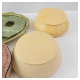 Vintage Celluloid Vanity Accessories Collection - Assorted Powder Jars & Trays