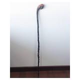 Walking Cane with Crook Handle - Charred Rustic Walking Stick