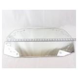 Vintage Floral-Etched Glass Wall Mirror - Irregular Octagon