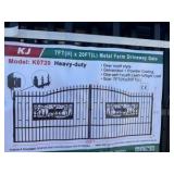 2025 K0720 Unused 7FT(H)x 20FT(L) Metal Farm Driveway Gate