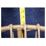 Rattan Lounge Chair with Aqua Cushions and Footrest