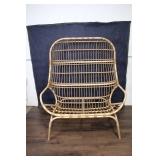 Vintage Rattan Egg Chair with Cushion