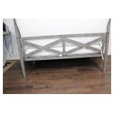 Outdoor Metal Canopy Sofa with Cushions