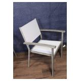 Pair of Outdoor Patio Chairs with Grey Frames