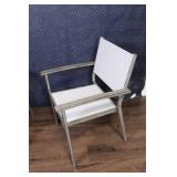 Pair of Outdoor Patio Chairs with Grey Frames