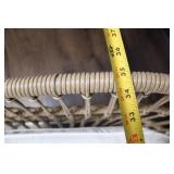 Wicker Patio Armchair with White Cushions