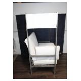 Outdoor Metal Canopy Sofa with Cushions