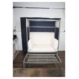 Outdoor Metal Canopy Sofa with Cushions