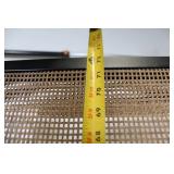 Folding 3-Panel Room Divider with Metal Frame and Woven Panels