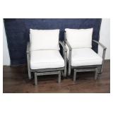 Pair of Outdoor Patio Lounge Chairs with Cushions