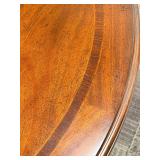 Oval Dining Table with Turned Legs - 2 Additional Table Leafs and Table Top Protector