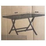 Safavieh Akita PAT7503D Folding Outdoor Rectangle Patio Table