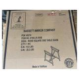 Bassett Mirror Company Ross Square End Table Base 9150-LR-200B