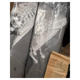 Safavieh PAT8008B Milan Fringe 9ft Crank Outdoor Auto Tilt Umbrella