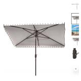 Safavieh PAT8306E - Elegant Valance 6.5 x 10 ft Rect Umbrella